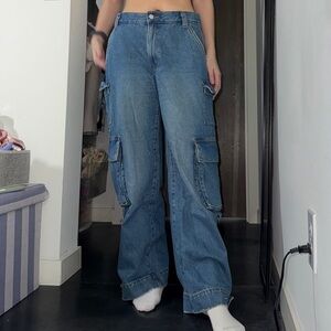 OAK + FORT Mid-Rise Cargo Jeans